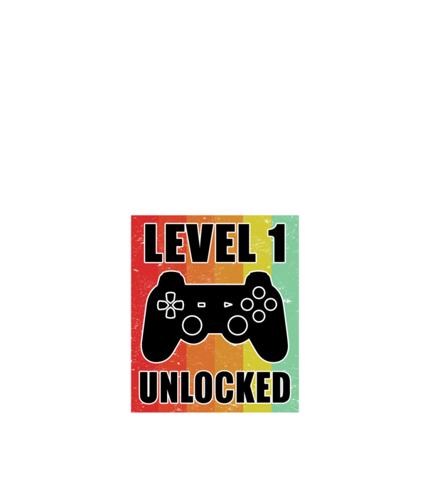 level 1 unlocked retro gamer model negru pe tricou