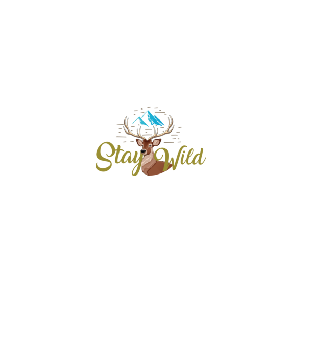Stay wild model negru pe tricou