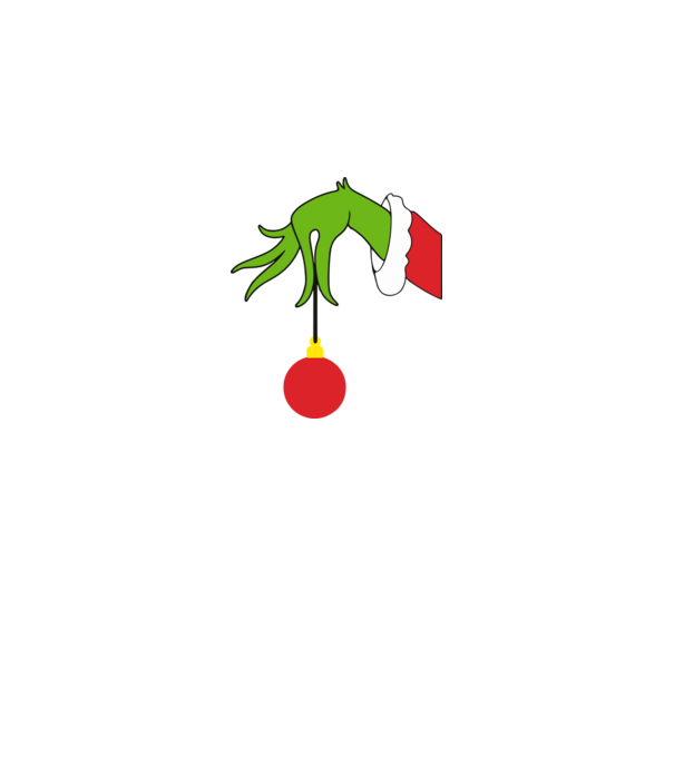 Grinch hand model alb pe tricou