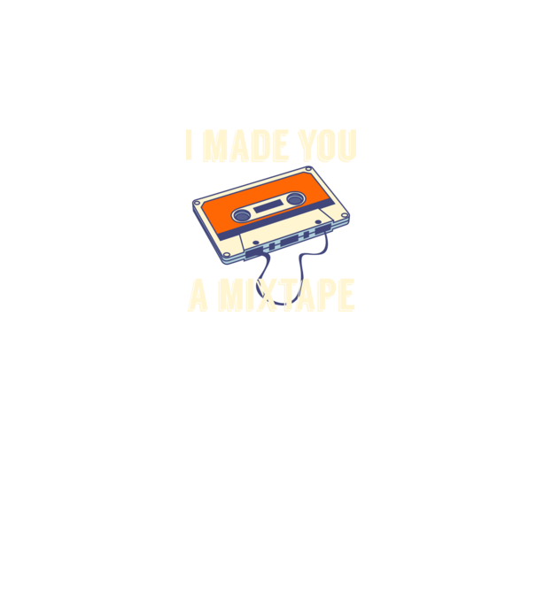 Mixtape model negru pe tricou