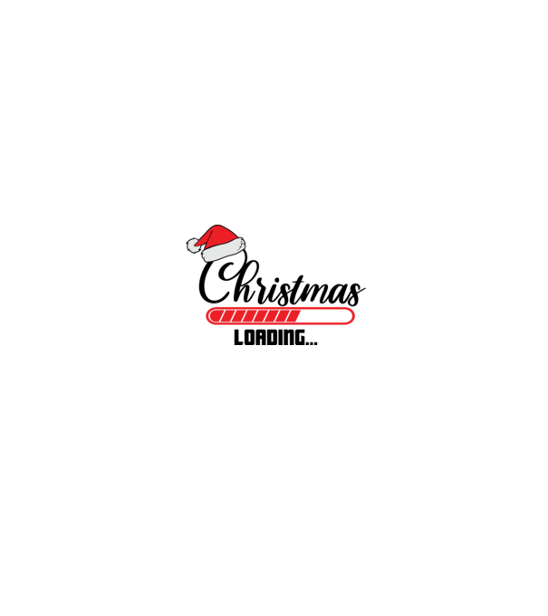 Christmas is loading model alb/roșu pe tricou