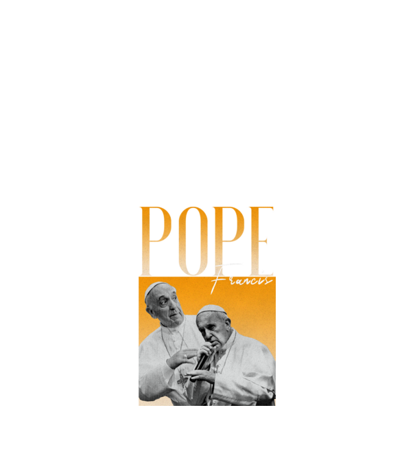 Pope Frances 90s poster model negru pe tricou