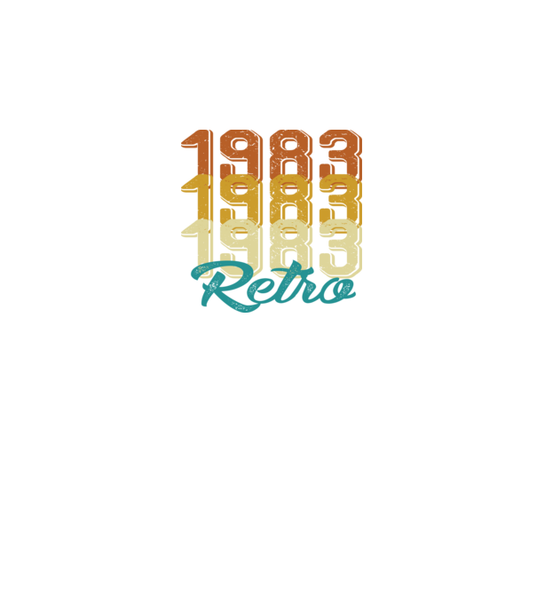 Retro 1983 model negru pe tricou