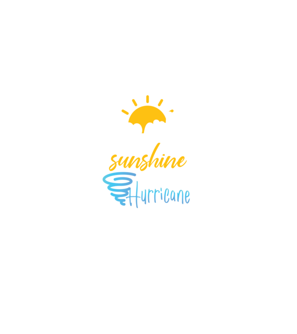 June Girls are Sunshine mixed with a little Hurricane model negru pe tricou