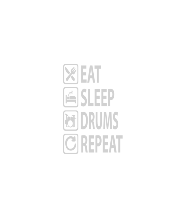 Eat Sleep Drum Repeat model negru pe tricou