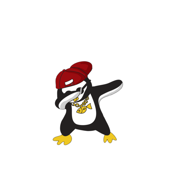 Pinguin DAB model turcoaz pe tricou