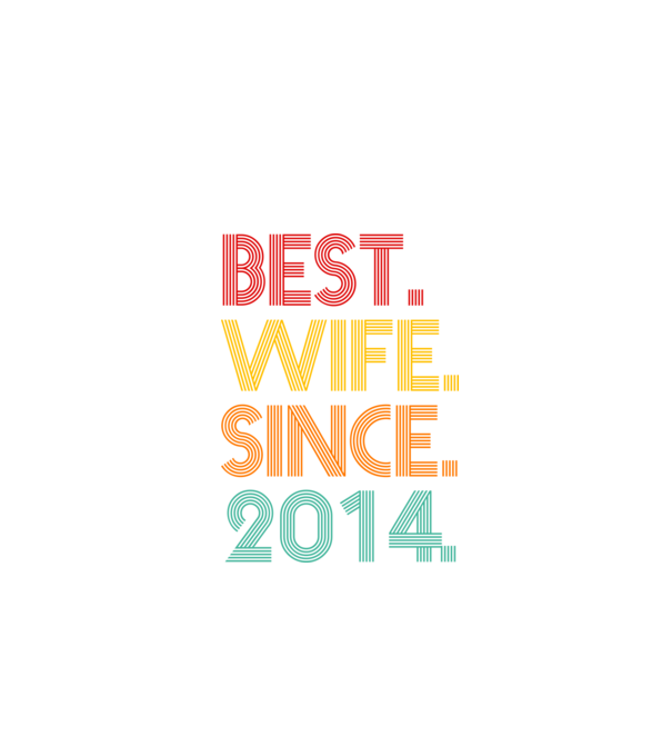best wife since 2014 retro model negru pe tricou