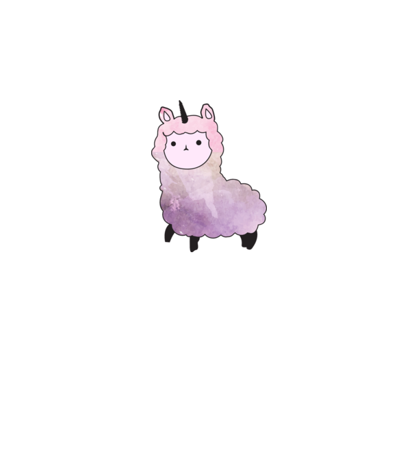 Llamacorn cutie model alb pe tricou