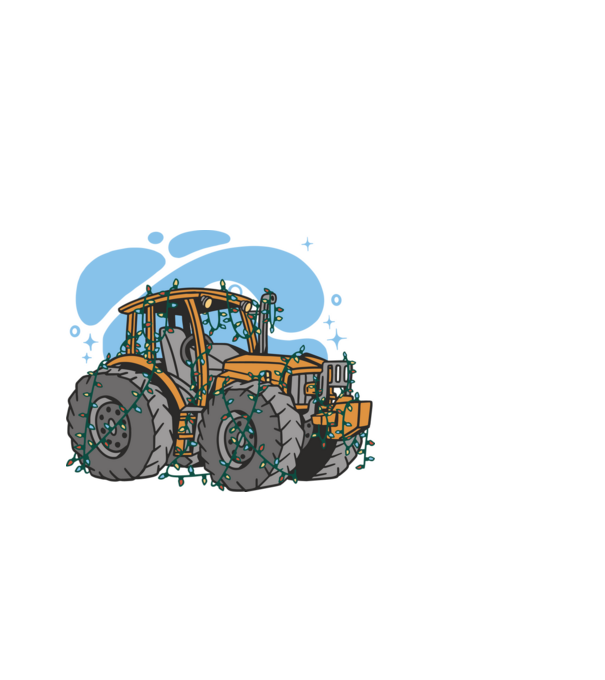 TRACTOR model albastru deschis pe tricou