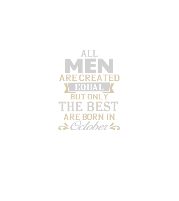 All men created equal but only the beat are born in october model roșu pe tricou