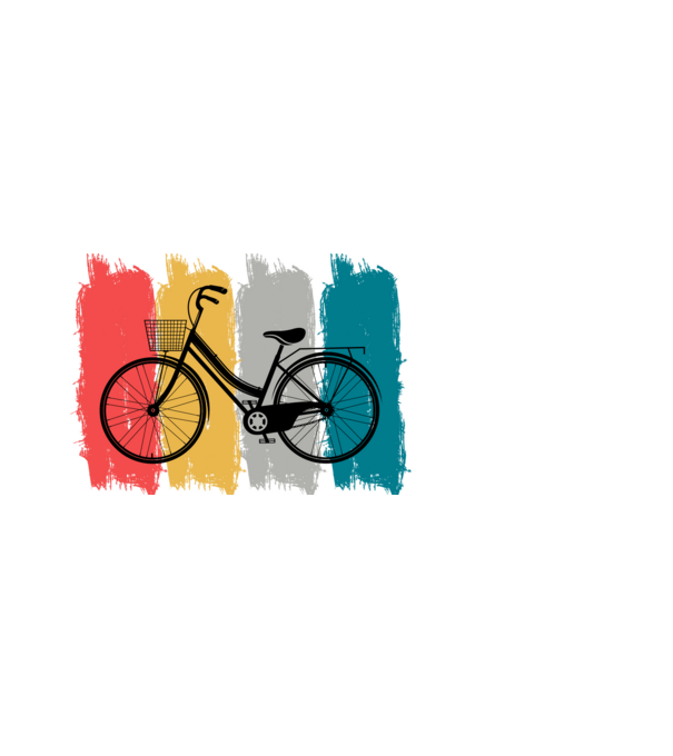 Retro city bike model negru pe tricou