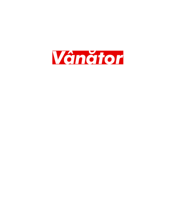 vânător model alb pe tricou