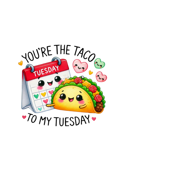 Taco to my Tuesday model negru pe tricou