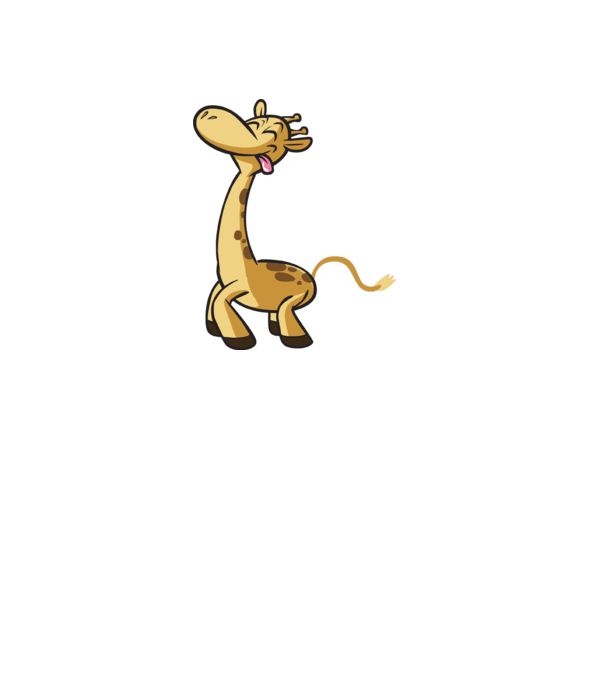 Giraffe model verde pe tricou