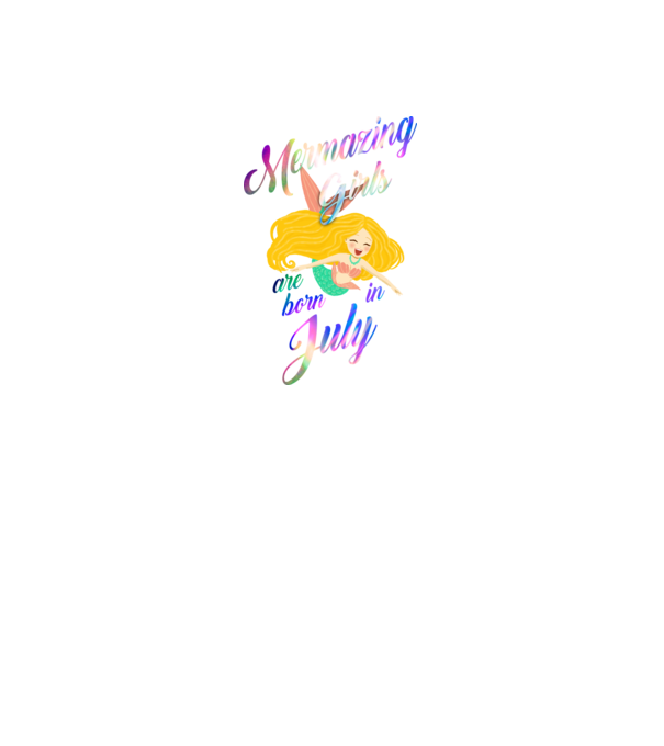Mermazing girls are born july model negru pe tricou