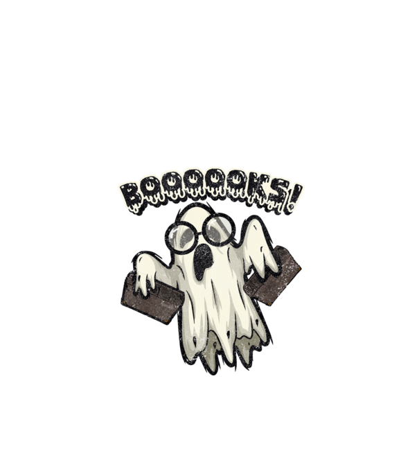 Spooky booookworm model negru pe tricou