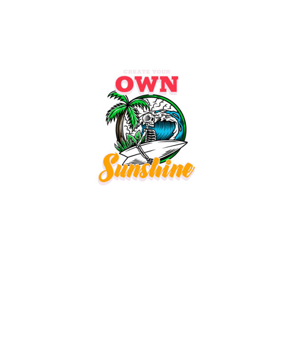 Create your own sunshine surfer skeleton model negru pe tricou
