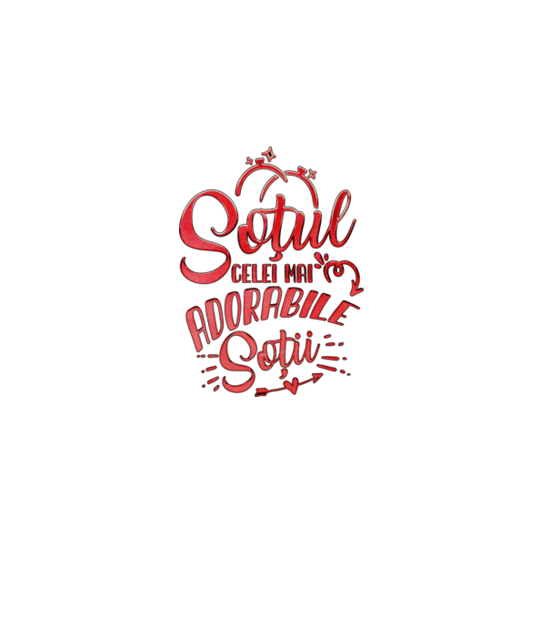 Soțul celei mai adorabile soții model negru pe tricou