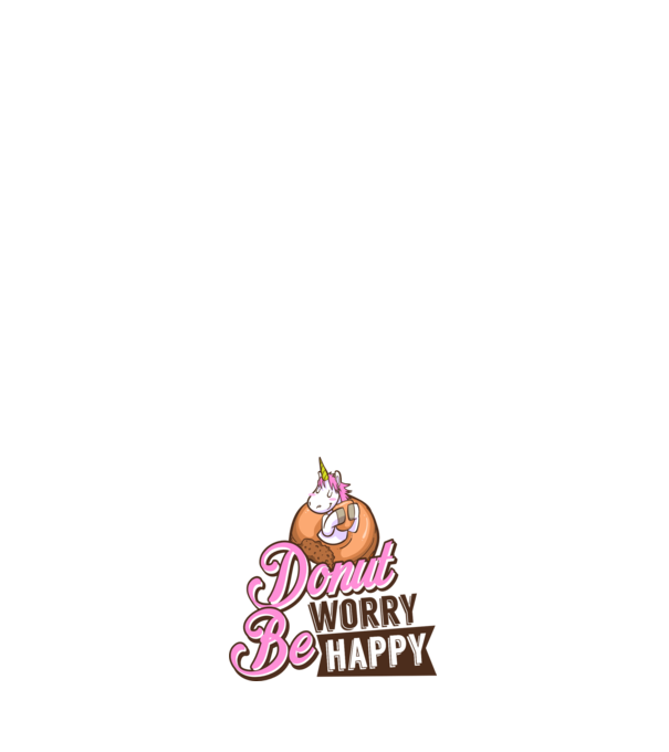 Donut worry be happy model roz deschis pe tricou