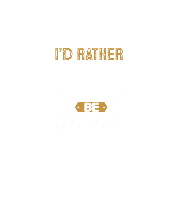 I'd rather be cycling model negru pe tricou