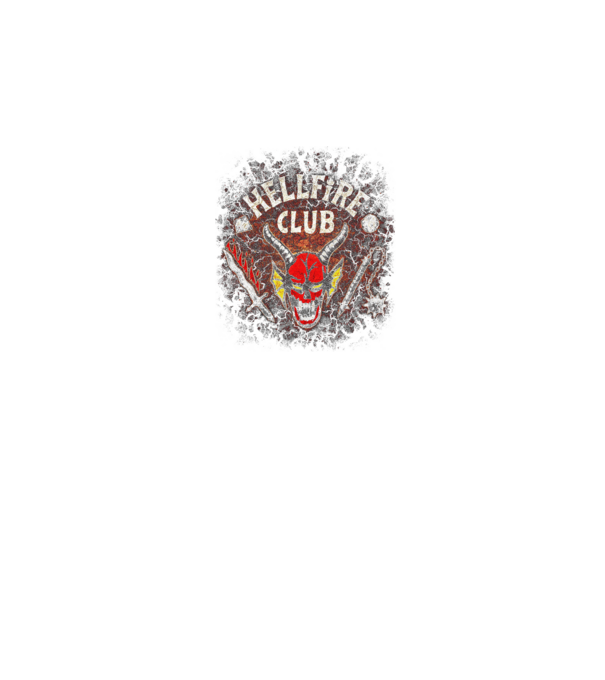 hellfire club stranger things model negru pe tricou