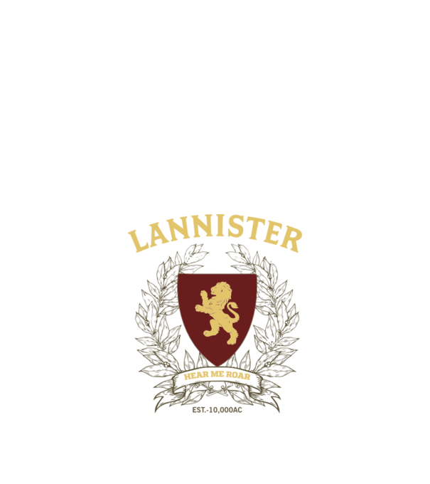 Lannister model alb pe tricou