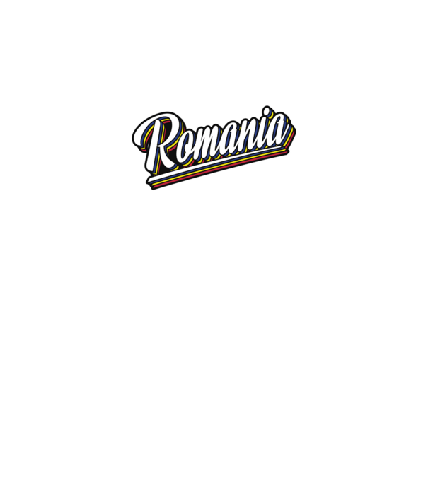 România retro model alb pe tricou