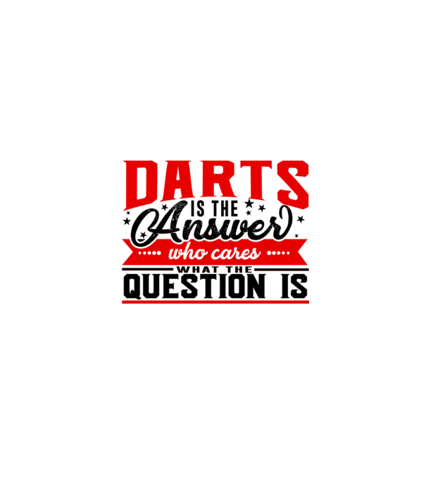 Sport is the answer DARTS model alb pe tricou
