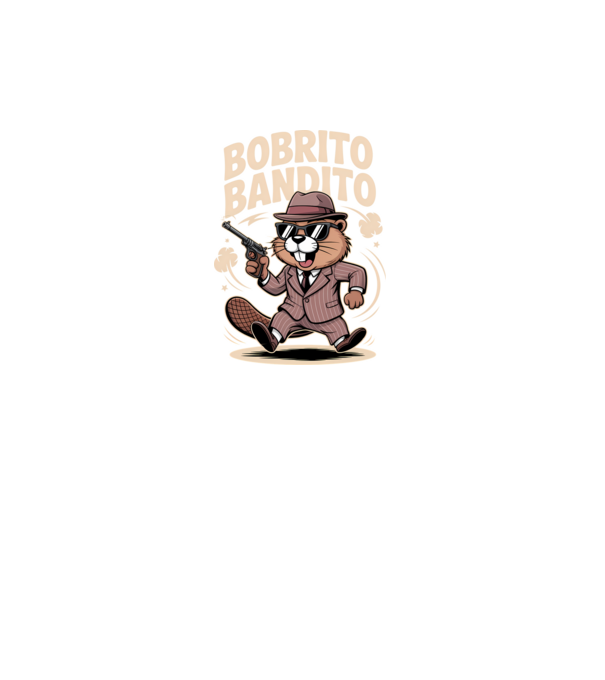 Bobrito Bandito model negru pe tricou