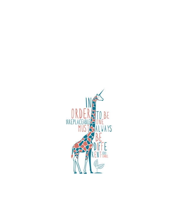 Giraffe model alb pe tricou