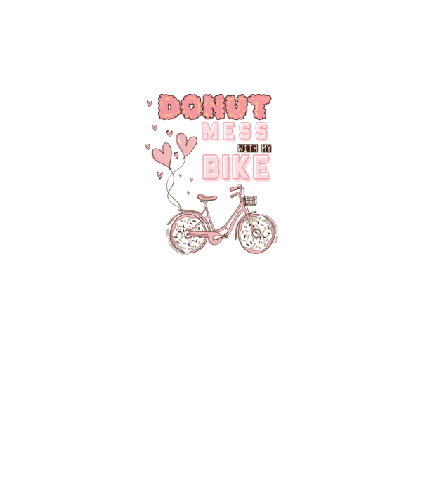 Donut mess with my bike model gri pe tricou