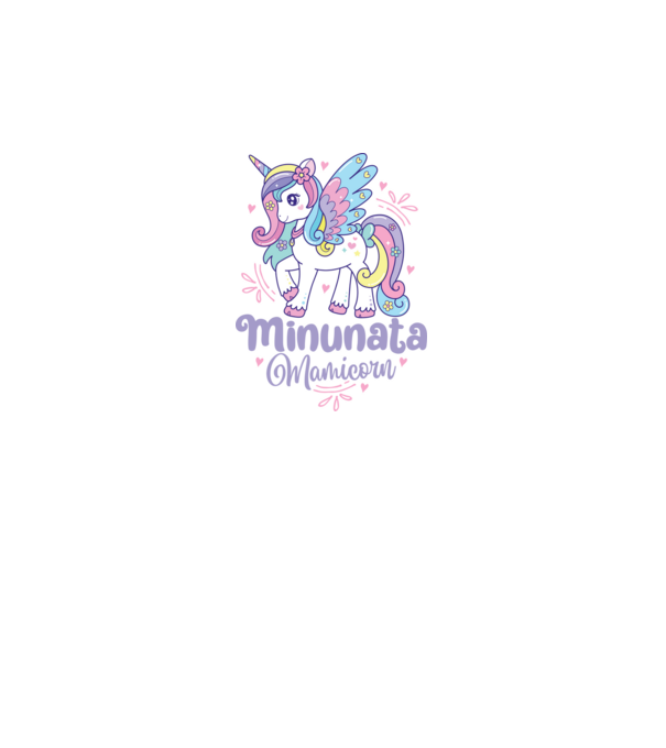 Minunata Mamicorn model alb pe tricou