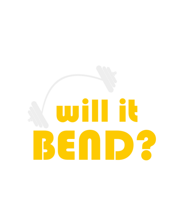 Will it bend model alb pe tricou
