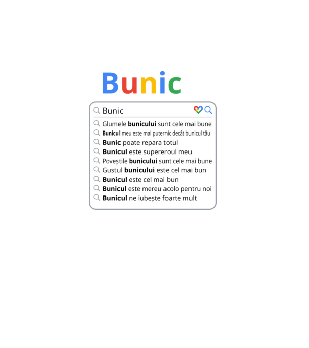 căutare Google Bunic model turcoaz pe tricou