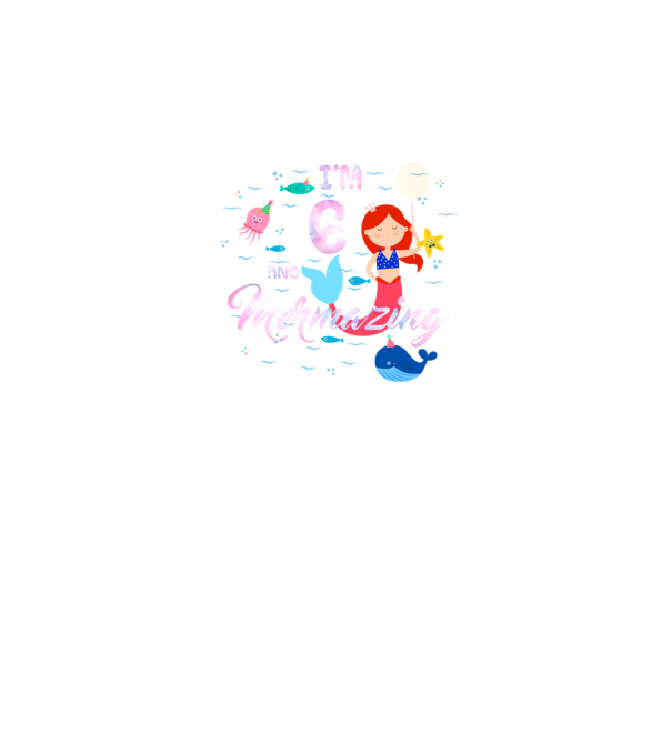 Mermazing Birthday 6 model negru pe tricou