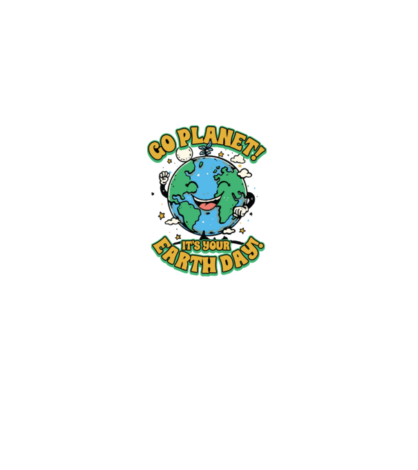Go planet model alb pe tricou