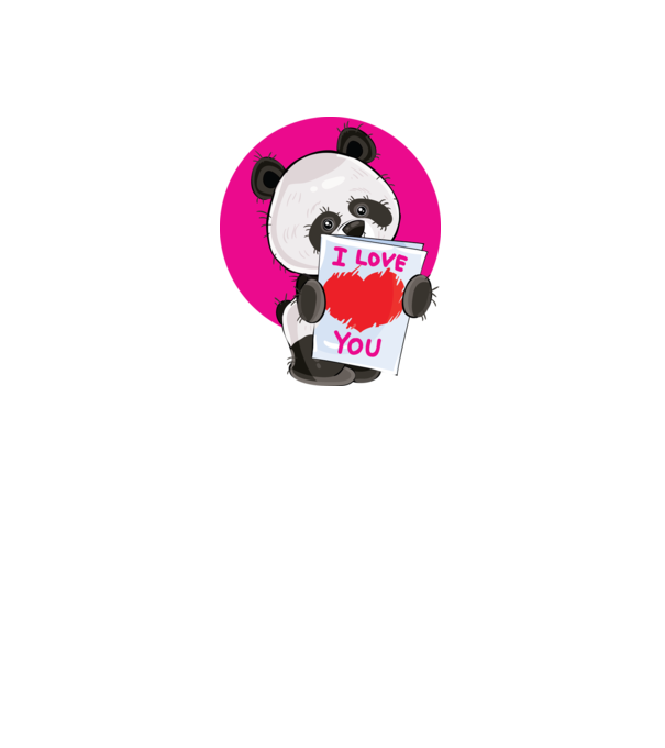 dragoste panda model negru pe tricou