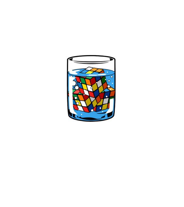 Rubik Ice model alb pe tricou