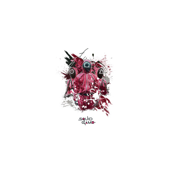 squid game poster model albastru deschis pe tricou
