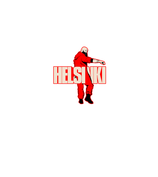 helsinki la casa de papel model albastru jeanși pe tricou