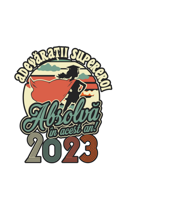 Adevărații supereroi model alb pe tricou