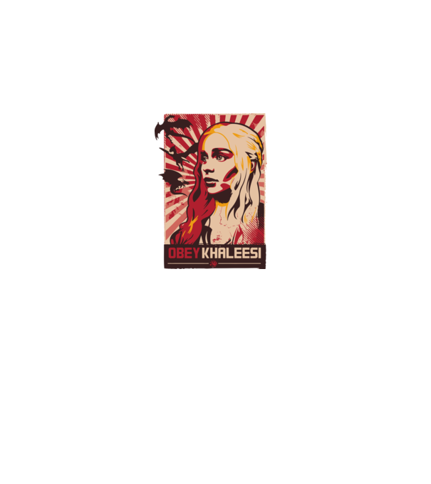 Obey Khaleesi model negru pe tricou