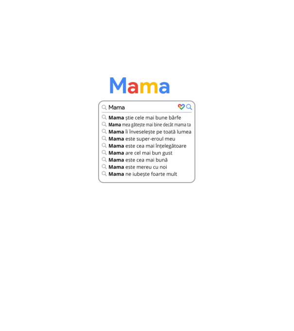 căutare Google Mama model negru pe tricou