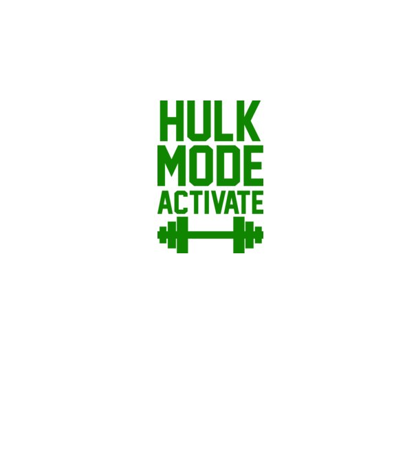 Hulk mode model alb pe tricou
