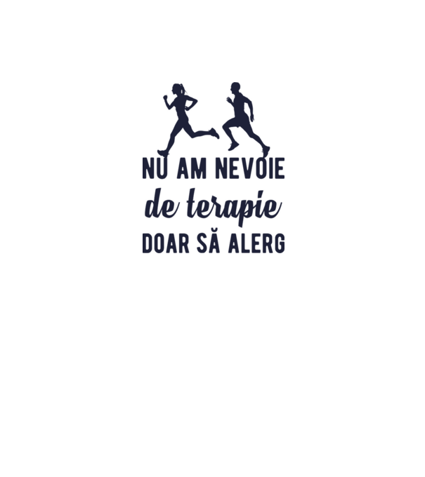 nu am nevoie de terapie, doar să alerg model galben pe tricou