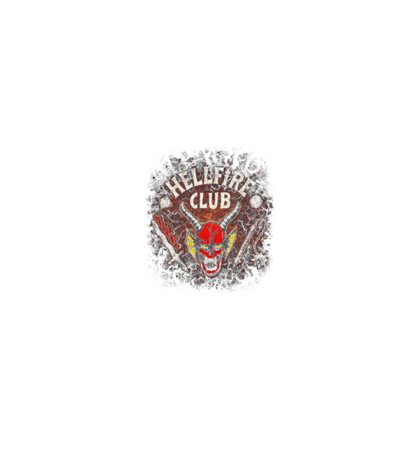 hellfire club stranger things model negru pe tricou