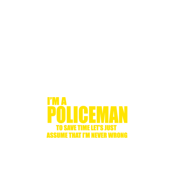 'I''m a policeman' model negru pe tricou