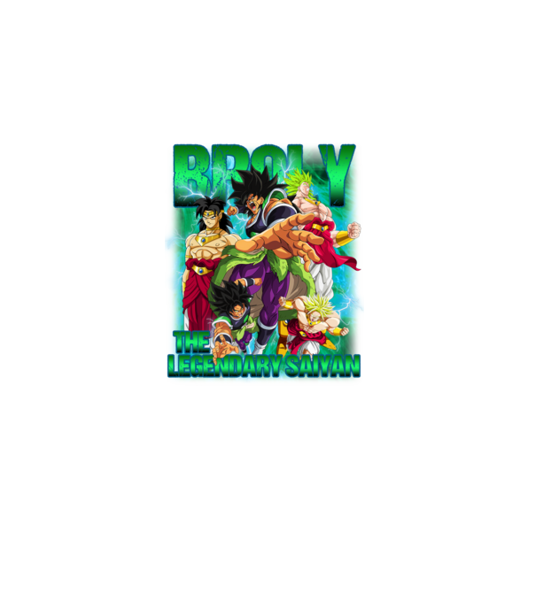broly dragonball model negru pe tricou