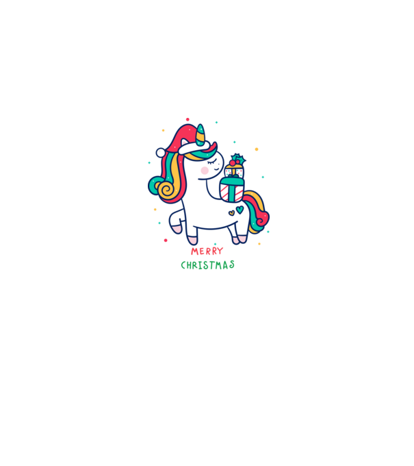 merry christmas unicorn model albastru jeanși pe tricou