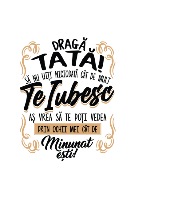 Dragă meu tată model albastru deschis pe tricou